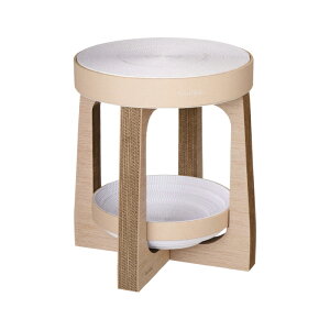 エイムクリエイツ ガリガリスイート スツール ウォームグレージュ 本体幅約42.5cm(猫 つめとぎ 爪とぎ スクラッチャー 段ボール おもちゃ 猫グッズ)