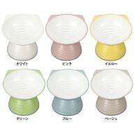 (みやわん)MiyaWan ねこ(猫耳型)脚付きフードボウル 約300ml ※クリーンコート(撥水加工 汚れ落ちが良く…