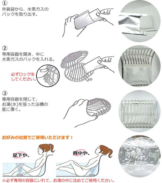 楽天市場】【水素浴 専用ケース＋10包 】Hydrogen bath premium 水素 