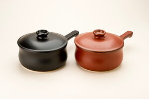 【健康綜合開発】けんこう片手鍋(大サイズ)遠赤外線 ガス火 日本製 耐熱 セラミック ガス火専用 片手鍋