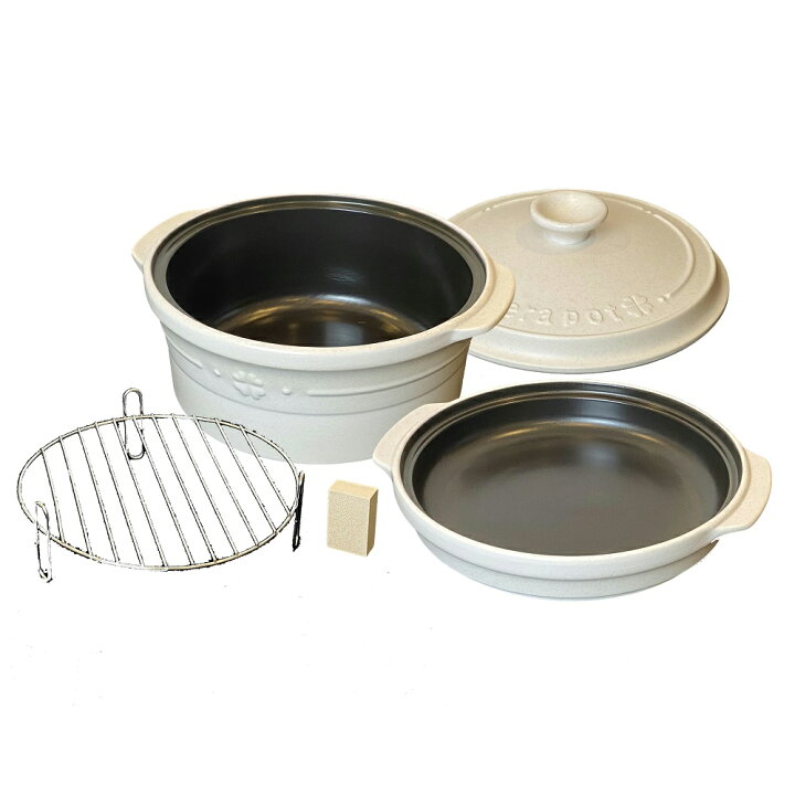楽天市場】セラポット鍋 セット各色 送料無料 日本製 料理 鍋 空焚鍋  