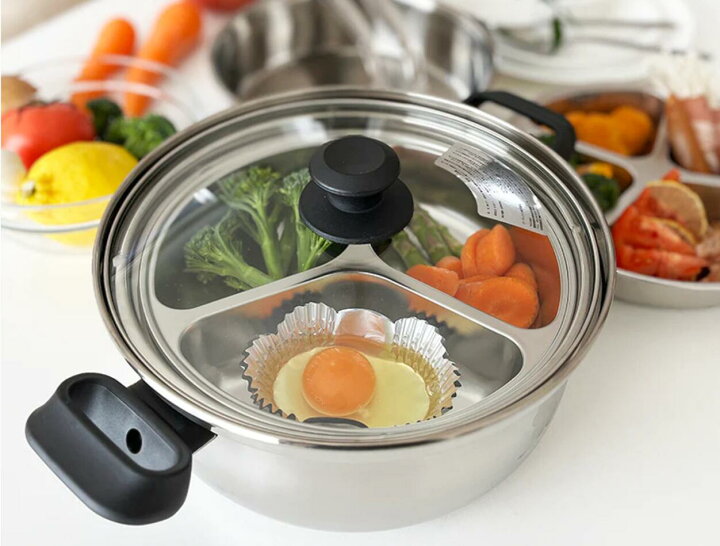 楽天市場】30%OFF!!アウトレット品!新魔法の蒸気鍋セット 送料無料  