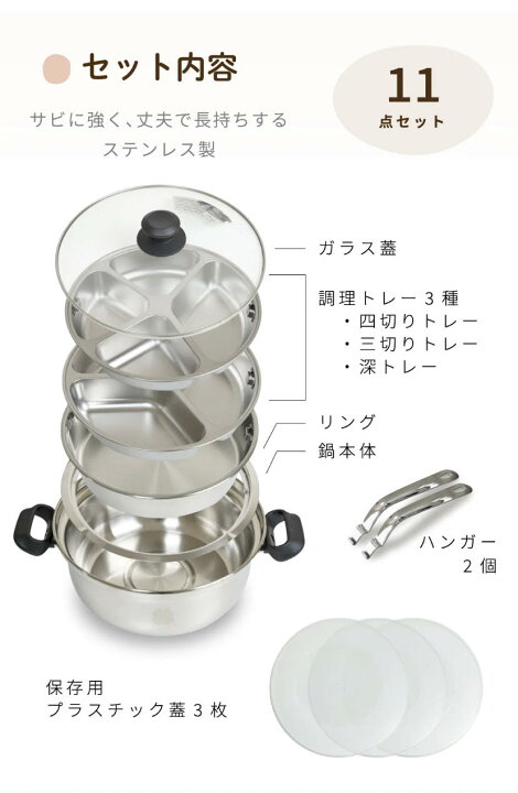 楽天市場】30%OFF!!アウトレット品!新魔法の蒸気鍋セット 送料無料  