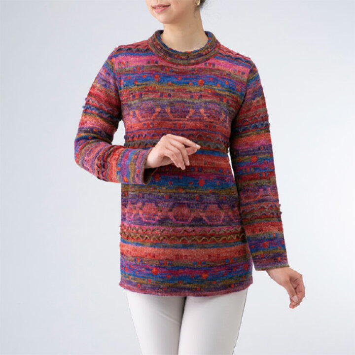 楽天市場】ニット チュニック セーター レディース 日本製 かすり  