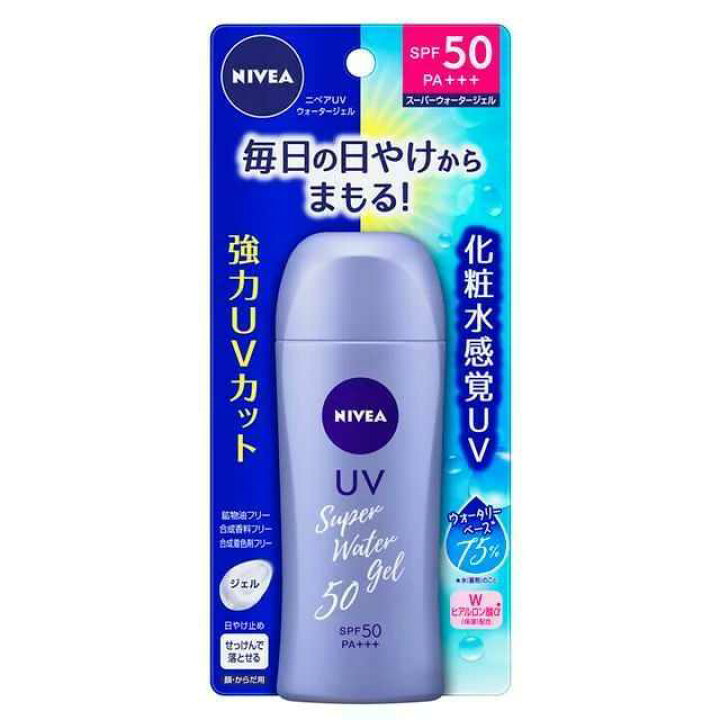 楽天市場】ニベアサン スーパーウォータージェル ボトル 80g : 健康の  