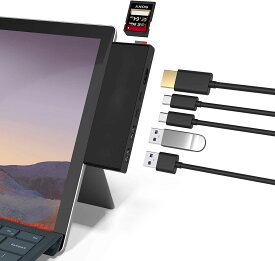 Microsoft Surface Pro7 USBハブ HDMI 7 in 2 変換アダプター ダークグレー