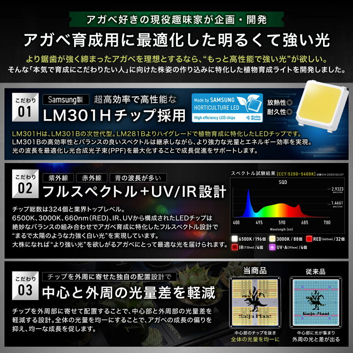 楽天市場】Kaiju Plant 植物育成ライト 怪獣フレア301 まるで太陽の 