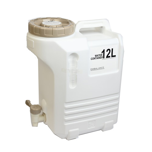 緊急時の常時備蓄用の水タンクとしても御使用できます。 水コンテナー12L EMBALANCE WATER CONTAINER 12L（エンバランス）