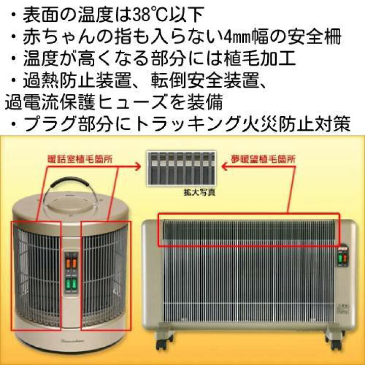 楽天市場】夢暖望400型（YUME400-R17）ベージュ【遠赤外線パネル 