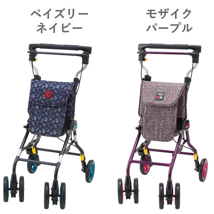 楽天市場】シルバーカー ライトステップタイニーW ヌーボー 手押し車 