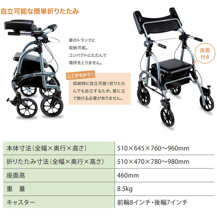 楽天市場】シルバーカー 前腕支持台型歩行車 フレンド friend ウェル 
