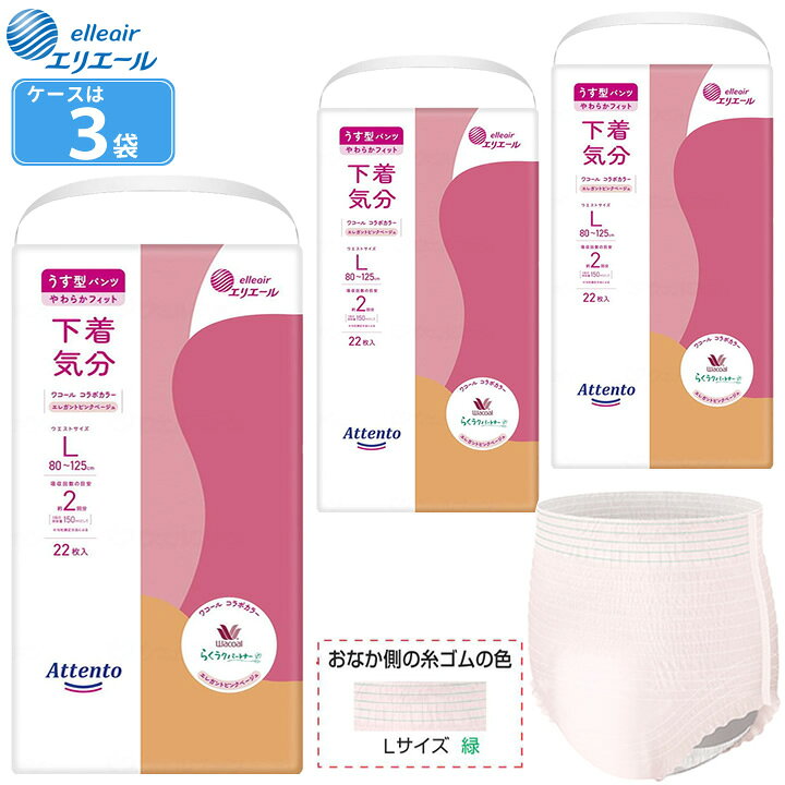 楽天市場】紙おむつ アテント うす型パンツ 下着気分 エレガントピンク 