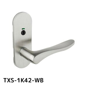 長沢製作所 TXS-1K42 WB色 BS51 表示錠 小判座 GMレバー レバーハンドル 外れたドアノブレバー交換修理 DIY トイレ用 錠付きドアグリップ モダン 取っ手 取り替え|レバーハンドル レバー ハンドル