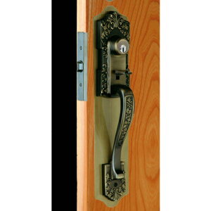 コダイ装飾錠 サムラッチ取替錠(924504) GB色NF NFシリンダー ディンプルキー4本付 バックセット60ミリ玄関 ドア 扉 修理 補修 交換 部品 パーツ