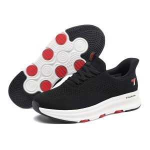 \月末セール★20%OFFクーポン/ Flukin スニーカー メンズ 超軽量 通気性抜群 立ち仕事 サッと履ける 手を使わず履ける スニーカー レディース 厚底 歩きやすい 滑り防止 健歩シューズ 90日保