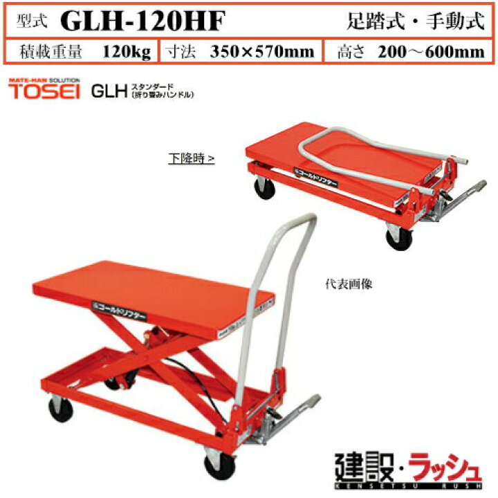 楽天市場】【東正車輌】ゴールドリフター 折り畳みハンドル [GLH-120HF 