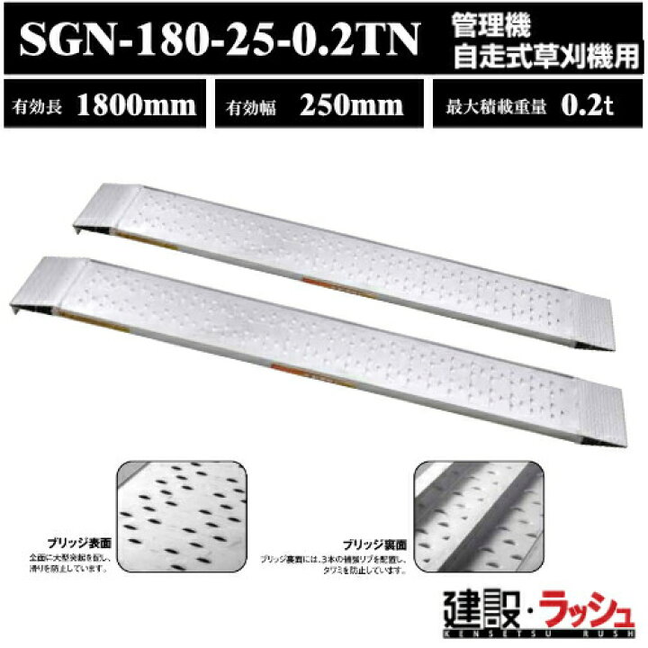楽天市場】【昭和ブリッジ】アルミブリッジ 全長1800mm×有効幅244mm 