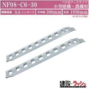 �y���y���A�N�g�zNF�u���b�W(�x�����t�b�N�^�C�v)�S��1950x�L����300(mm) �ő�ύ�0.8t/�Z�b�g(2�{) [NF08-C6-30] �A���~�u���b�W ���ݔ� ���_�[ �A���~���_�[ ���[�J�[������������S