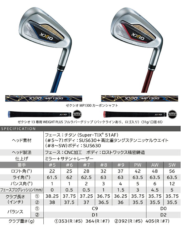 楽天市場】【XXIO】XXIO 13 ゼクシオ アイアン 5本セット（＃6～9、PW 