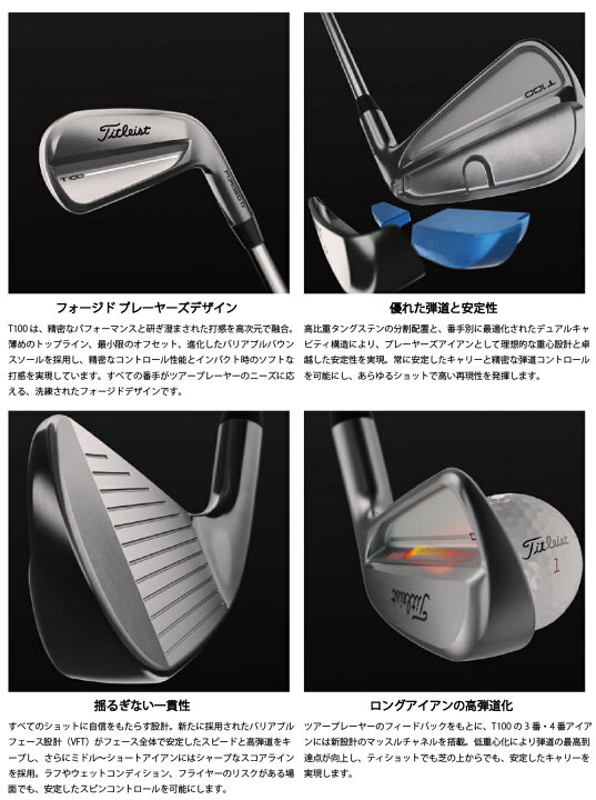 楽天市場】Titleist タイトリスト ゴルフ T-SERIES T100 2025年モデル 