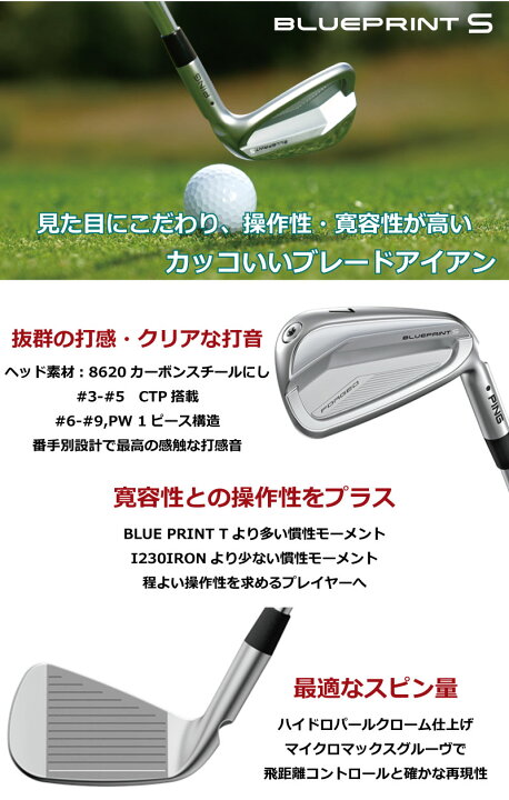 楽天市場】ピン ブループリントエス アイアン PING GOLF BLUE PRINT S 