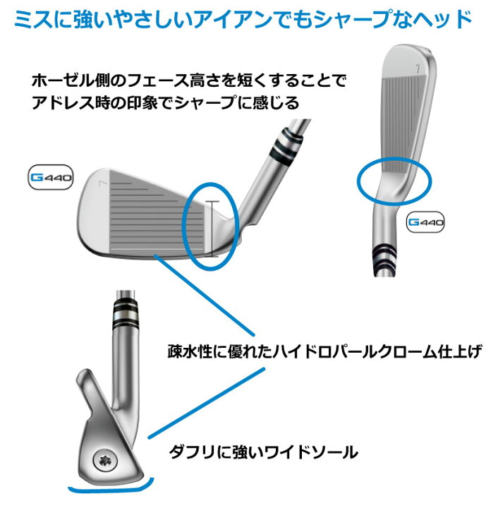 楽天市場】ピン G440 アイアン PING GOLF G440 IRON フジクラ 新MCI 50 