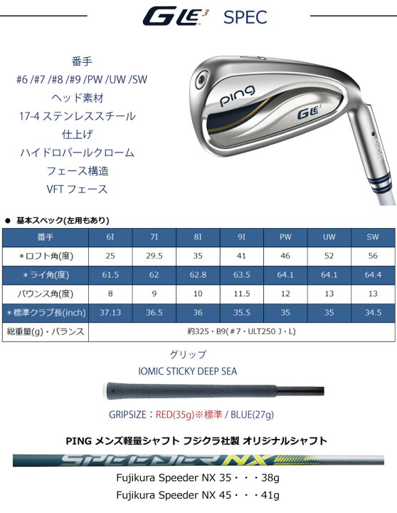 楽天市場】ピン GLE3 レディース アイアン Ladies IRON レディース 