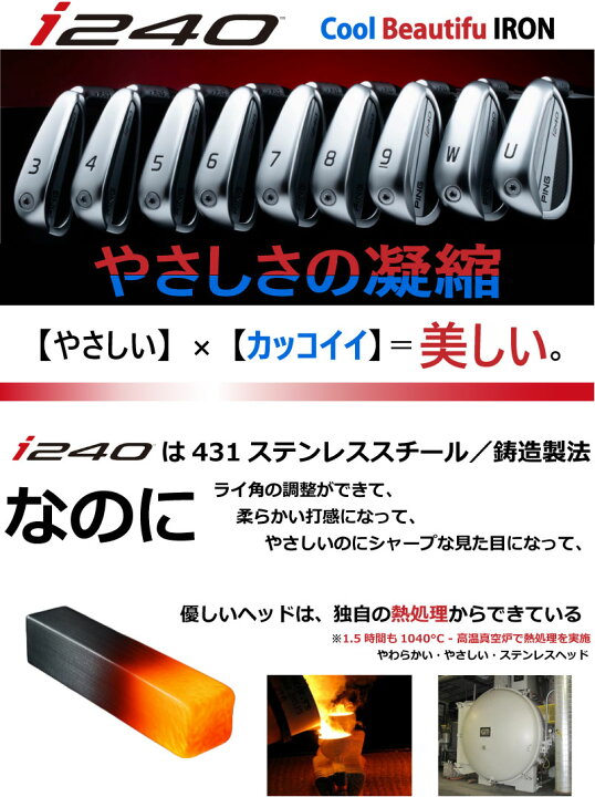 楽天市場】ピン i240 アイアン PING i240 iron KBS TOUR スチール 7本 