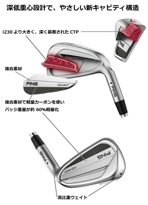 楽天市場】ピン i240 アイアン PING i240 iron NS PRO MODUS3 TOUR 125 