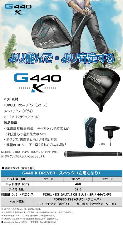 楽天市場】ピン G440K ドライバー フジクラ スピーダー 藤倉 