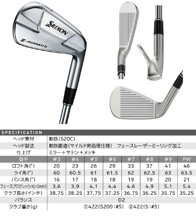 楽天市場】ダンロップゴルフ SRIXON Z-FORGED IIスリクソン Z 