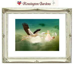 天使 妖精 絵画 ザ ギフト (コウノトリが運んできた贈り物) シャーロット バード フォトグラフ 額 入り インテリア 妖精 の 写真家 【 送料無料 】 フェアリー エンジェル アート ヴィクト