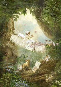 天使 妖精 絵画 ロック ア バイ ベイビー(おやすみなさい) フォトグラフ フェアリー エンジェル アート インテリア ヴィクトリア Charlotte Bird シャーロットバード イギリス 英国