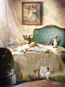 スウィート ドリームス(素敵な夢) フォトグラフ 天使雑貨 妖精雑貨 妖精絵画 フェアリー エンジェル フォトグラフ アート ヴィクトリア Charlotte Bird シャーロットバード イギリス 英国製