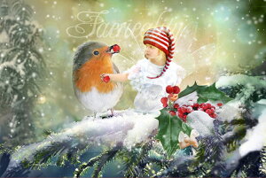 天使 妖精 絵画 ア ウィンターズ フィースト (冬のパーティー) フォトグラフ フェアリー エンジェル アート インテリア ヴィクトリア Charlotte Bird シャーロットバード イギリス 英国