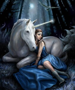 3d�A�[�g�v�����g �t�@���^�W�[�Ɖp�������@���}���e�B�b�N ���j�R�[���G�� �O�b�Y �C�M���X �p���G�� �u���[���[���y�A�� �X�g�[�N�X�z Anne Stokes