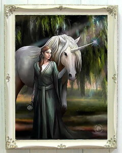 3dアートプリント ファンタジーと英国文化 額入りアート インテリア 壁掛け 絵 ロマンティック ユニコーン雑貨 グッズ イギリス 英国雑貨 エバーグレーズ 【アン ストークス】 Anne Stokes