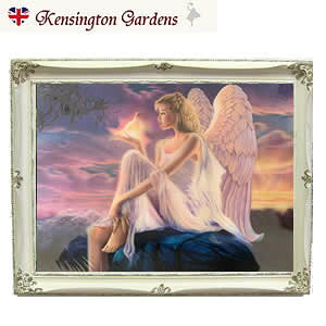 「エンジェルダスト」3dアートプリント ファンタジーと英国文化 額入りアート インテリア 壁掛け 絵 ロマンティック ユニコーン雑貨 グッズ イギリス 英国雑貨