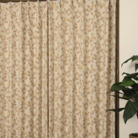 厚地カーテン 1級遮光　ロレッタ　約100X178cm2枚組　日本製　洗濯OK　ベージュ 【北海道・沖縄・離島 送料別】