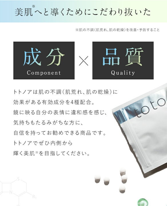 楽天市場】【 totonore 飲むスキンケアタブレット 180錠 30日分 】送料 