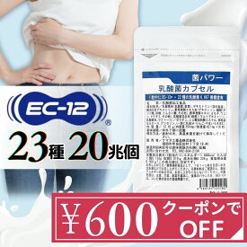 乳酸菌 サプリ 【クーポンで600円OFF】23種 20兆個の乳酸菌 + 酵素 乳酸菌 EC-12 ビフィズス菌 乳酸菌サプリメント 乳酸菌 カプセル 食物繊維 腸内環境 腸内フローラ 菌活 腸活 プロバイオティクス 1兆個 高配合 菌パワー
