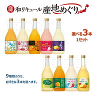 宝 和リキュール「 産地巡り 」組み合わせ自由 3本 セット　富良野メロン　出雲シャインマスカット など