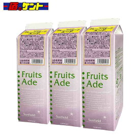 三田飲料 グレープフルーツエード 1L パック 希釈用 シロップ 1000ml 割材 かき氷 カフェ スイーツ　【3個セット】