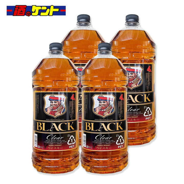 楽天市場】ブラックニッカ クリア アサヒニッカウイスキー 37度 4L 1 