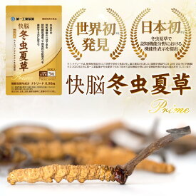 日本初 冬虫夏草由来成分 送料無料 機能性表示食品 快脳 冬虫夏草 90粒(30日分目安) 世界初 発見成分 ナトリード 含有 中高年 認知機能 認知機能速度 視覚情報 視覚的記憶力 改善 サプリ 認知機能 維持 記憶力 向上 処理能力 向上 戸締り 忘れ予防 顔認識改善 記憶力