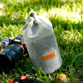 K&F Concept カメラレンズバッグ 保護レンズポーチバッグ 2in1ネオプレンレンズキャリーケース複数のサイズに対応カメラレンズ 10*18cm