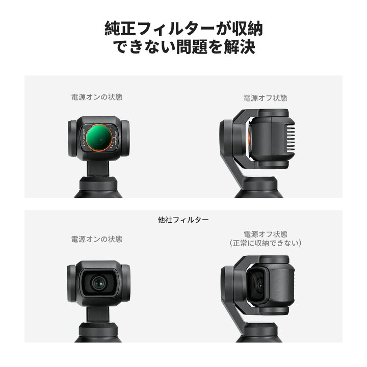 楽天市場】K&F CONCEPT DJI OSMO Pocket 3用磁気式フィルター ND2-32&1 