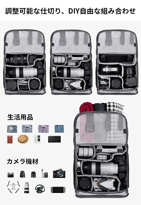 楽天市場】【楽天1位】 カメラ バッグ 一眼レフ カメラバッグ リュック 