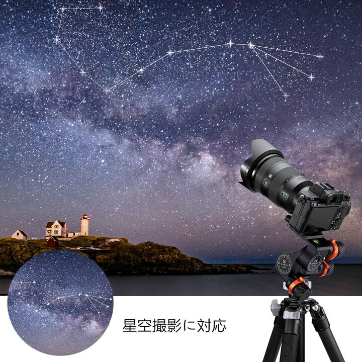 楽天市場】K&F Concept ギア雲台 ハンドル付き 耐荷重7kg 3ウェイ 