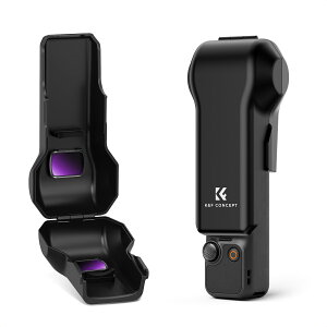 K&F CONCEPT Pocket 3 / 4 ��p �ی�P�[�X ��ʁE�����Y�ی�J�o�[ �ϏՌ�PC�f�� ���C�t�B���^�[���[�X���b�g2���� ���^�y�� ���E�ȒP �X�N���[���v���e�N�^�[ �����Y�J�o�[ ���[�P�[�X�����